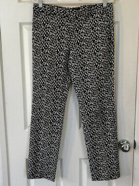 Banana Republic Slim Leopard Print Jacquard Ankle Pants Size 6